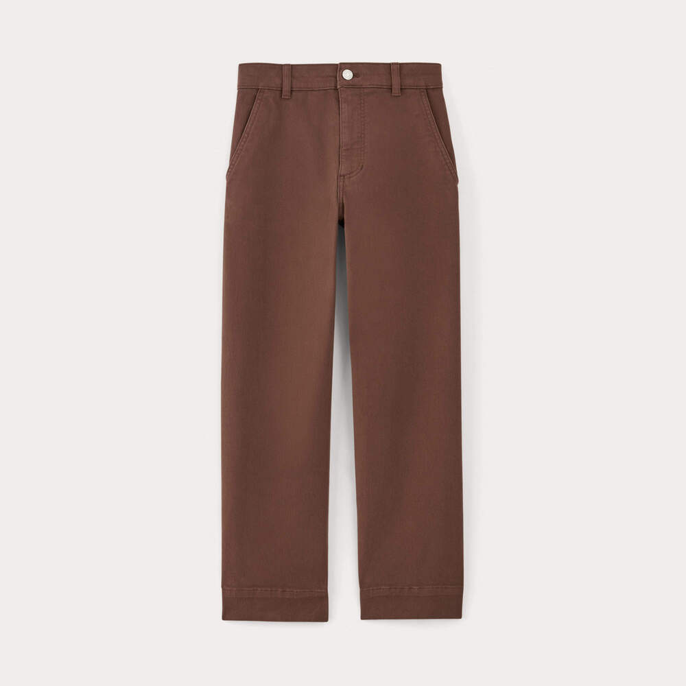 Everlane Women's Utility Straight-Leg Pant in Rosewood, Size 16